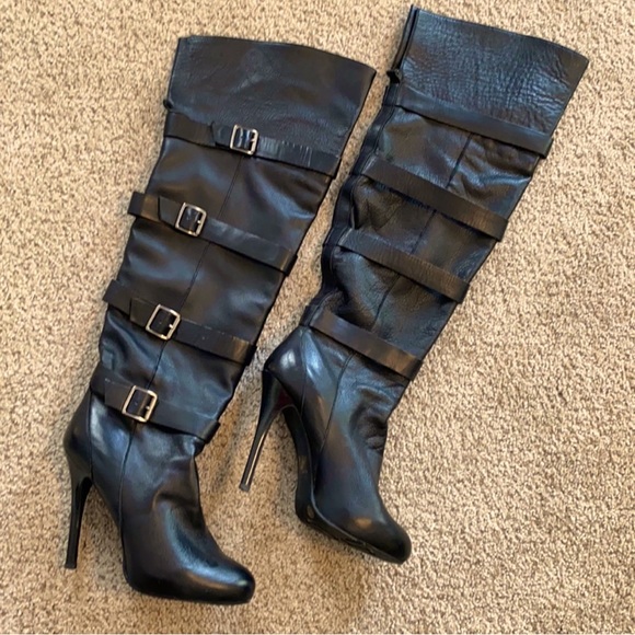 BCBG Shoes - BCBG Knee High Leather Boots